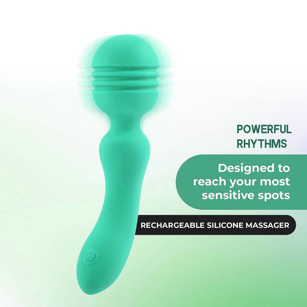 Xciter - Teal - Teal 16.5 cm USB Rechargeable Massage Wand – Sex toys NZ by Naughtyhut. Discreet delivery nationwide.