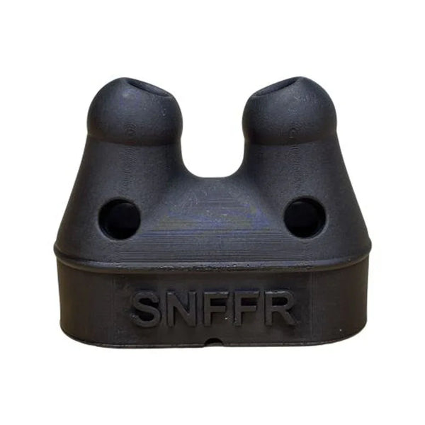 XTRM SNFFR Double Twin in Black, front view showing SNFFR embossing