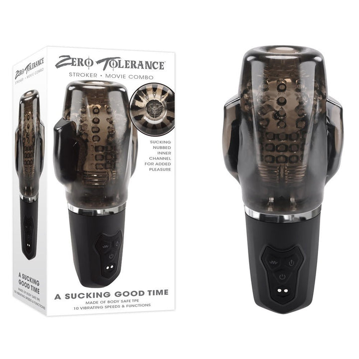 Zero Tolerance A SUCKING GOOD TIME - USB Rechargeable Sucking & Vibrating Stroker – Sex toys NZ by Naughtyhut. Discreet delivery nationwide.