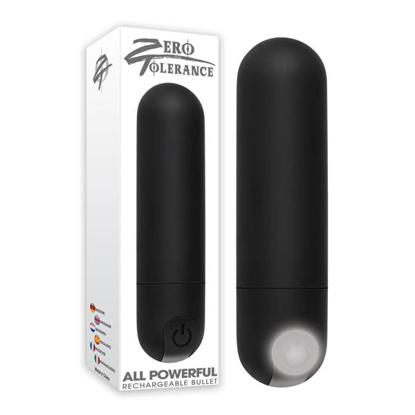 Zero Tolerance All Powerful Rechargeable Bullet - Black 7.6 cm (3'') USB Rechargeable Bullet – Sex toys NZ by Naughtyhut. Discreet delivery nationwide.