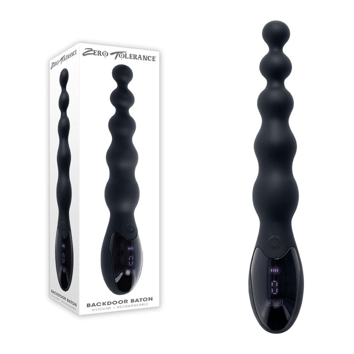 Zero Tolerance BACKDOOR BATON - Black 24 cm USB Rechargeable Vibrating Anal Beads – Sex toys NZ by Naughtyhut. Discreet delivery nationwide.