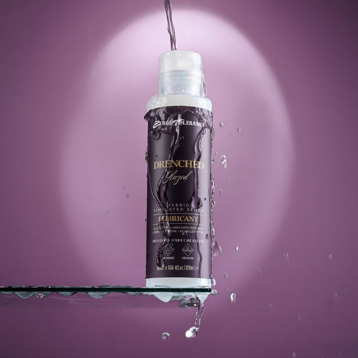Zero Tolerance DRENCHED GLAZED - Hybrid Cum Lubricant - 120 ml Bottle – Sex toys NZ by Naughtyhut. Discreet delivery nationwide.