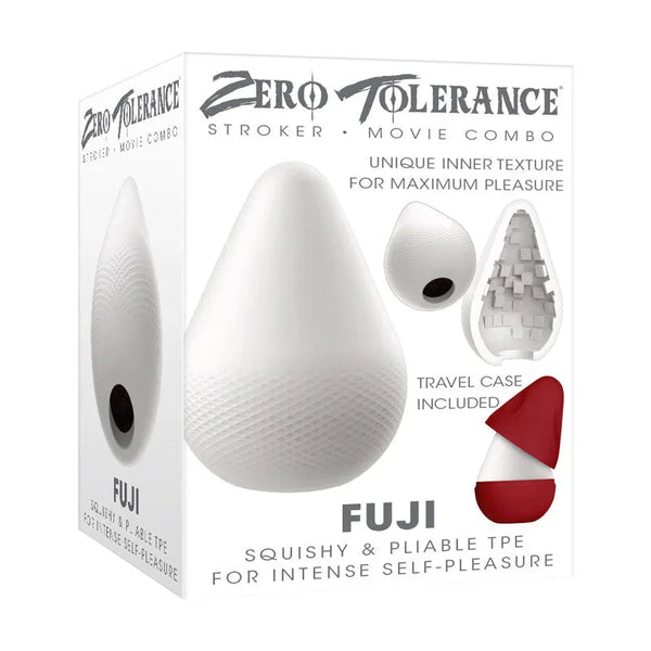 Zero Tolerance Fuji stroker egg retail box with the travel case shown