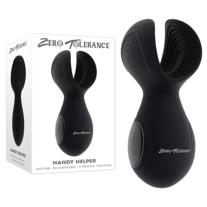 Zero Tolerance HANDY HELPER - Black USB Rechargeable Vibrating Stroker – Sex toys NZ by Naughtyhut. Discreet delivery nationwide.