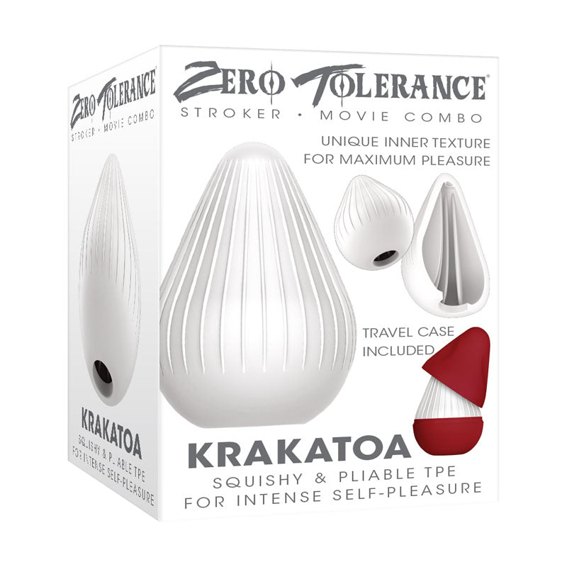 Zero Tolerance KRAKATOA - White Mini Stroker Egg – Sex toys NZ by Naughtyhut. Discreet delivery nationwide.