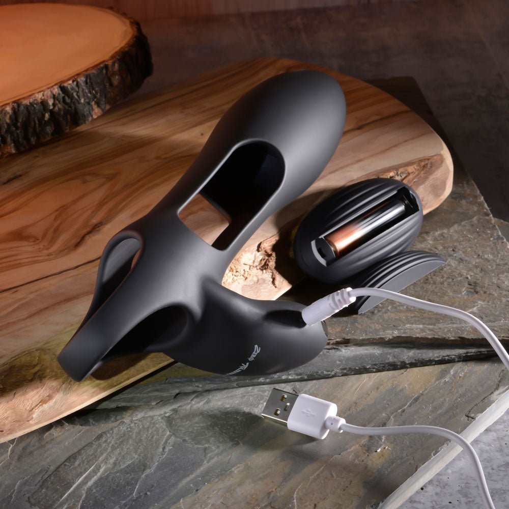Buy Zero Tolerance NAUTILUS - Black USB Rechargeable Vibrating Penis Extender Sleeve – Naughtyhut NZ sex toys online. Discreet delivery & top brands.