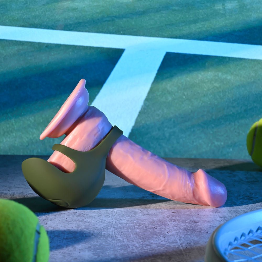 Zero Tolerance NUTTY BUDDY - Olive Green USB Rechargeable Vibrating Cock & Balls Ring – Sex toys NZ by Naughtyhut. Discreet delivery nationwide.