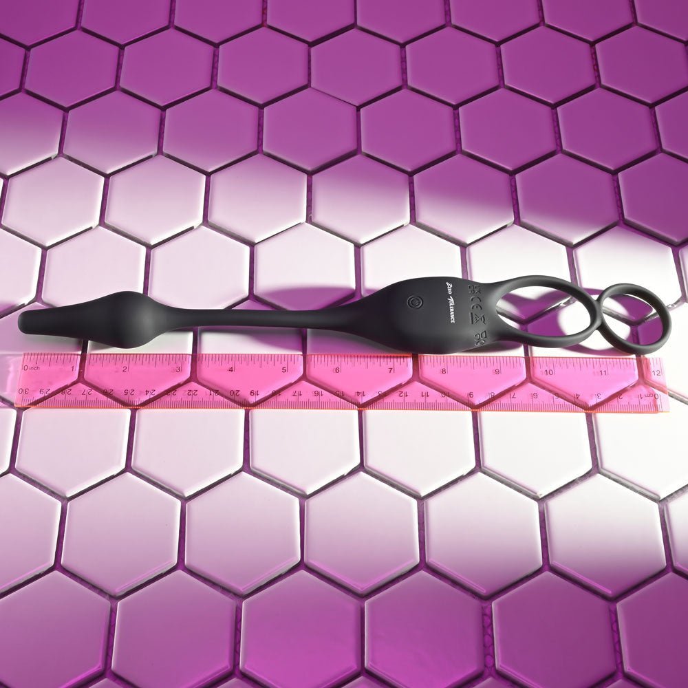 Zero Tolerance PLUG & TUG - Black USB Rechargeable Vibrating Cock Ring with Anal Plug – Sex toys NZ by Naughtyhut. Discreet delivery nationwide.