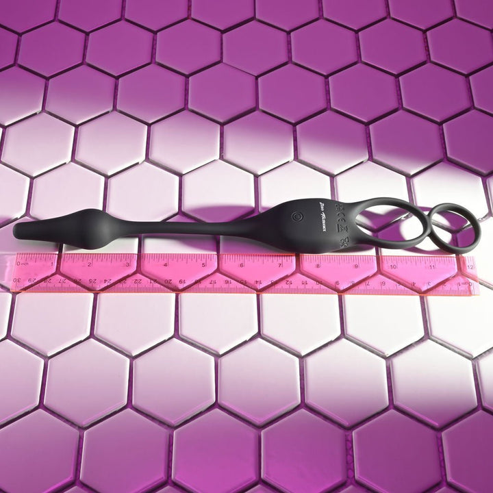 Zero Tolerance PLUG & TUG - Black USB Rechargeable Vibrating Cock Ring with Anal Plug – Sex toys NZ by Naughtyhut. Discreet delivery nationwide.