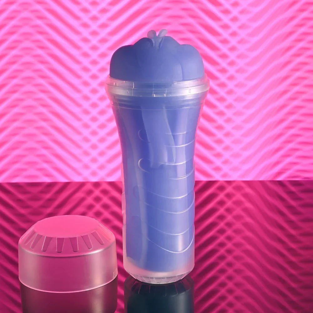 Pop On The Glow upright with the clear end cap resting beside it