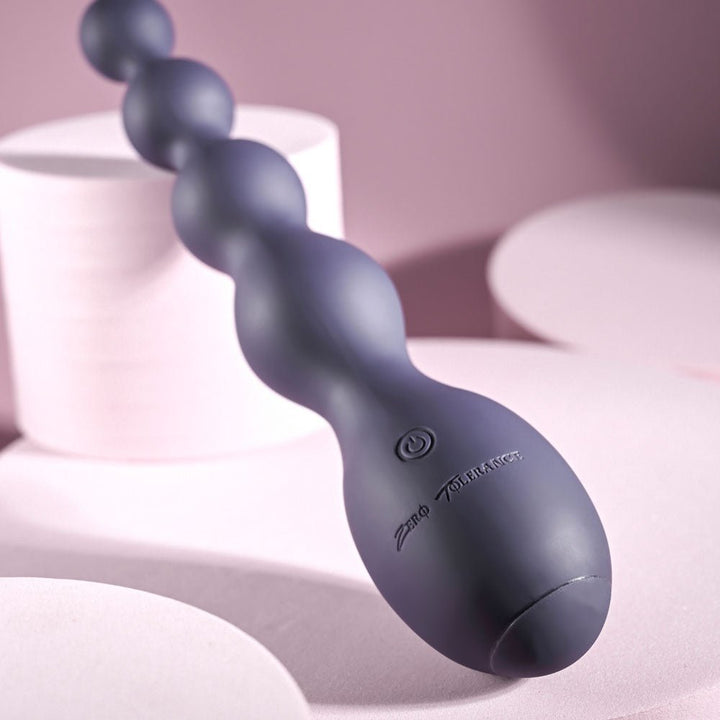 Zero Tolerance RUMPY BUMPY - Purple 17.5 cm USB Rechargeable Vibrating Anal Beads – Sex toys NZ by Naughtyhut. Discreet delivery nationwide.