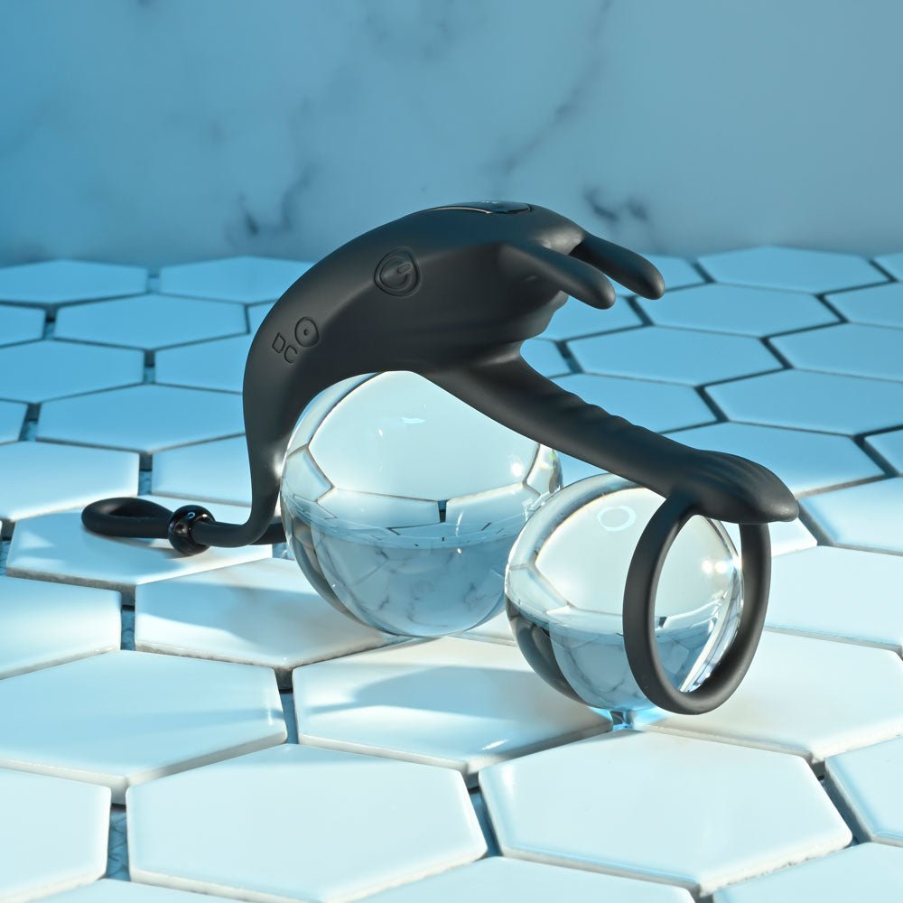 Zero Tolerance SADDLE UP - Black USB Rechargeable Vibrating Cock & Ball Rings – Sex toys NZ by Naughtyhut. Discreet delivery nationwide.