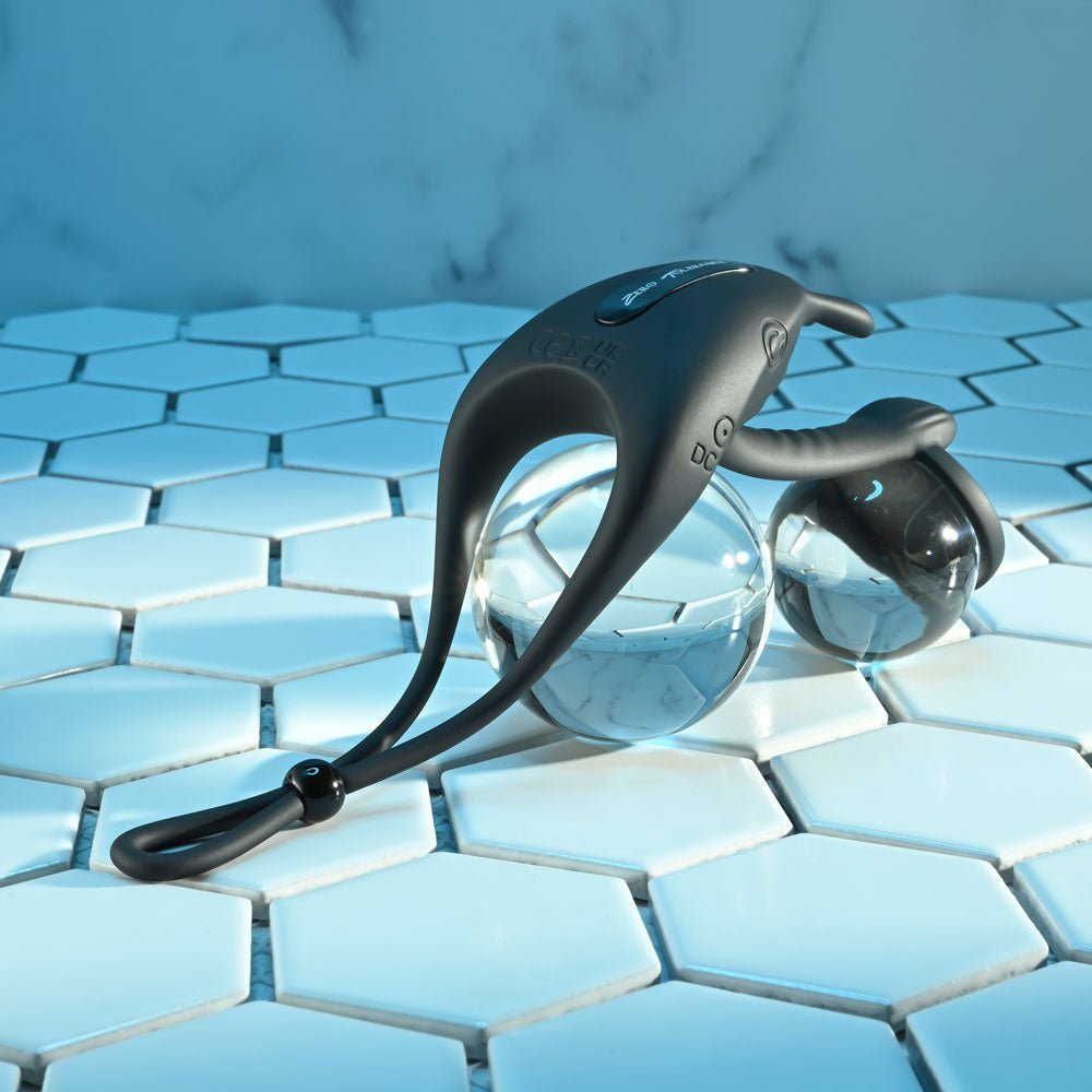 Zero Tolerance SADDLE UP - Black USB Rechargeable Vibrating Cock & Ball Rings – Sex toys NZ by Naughtyhut. Discreet delivery nationwide.