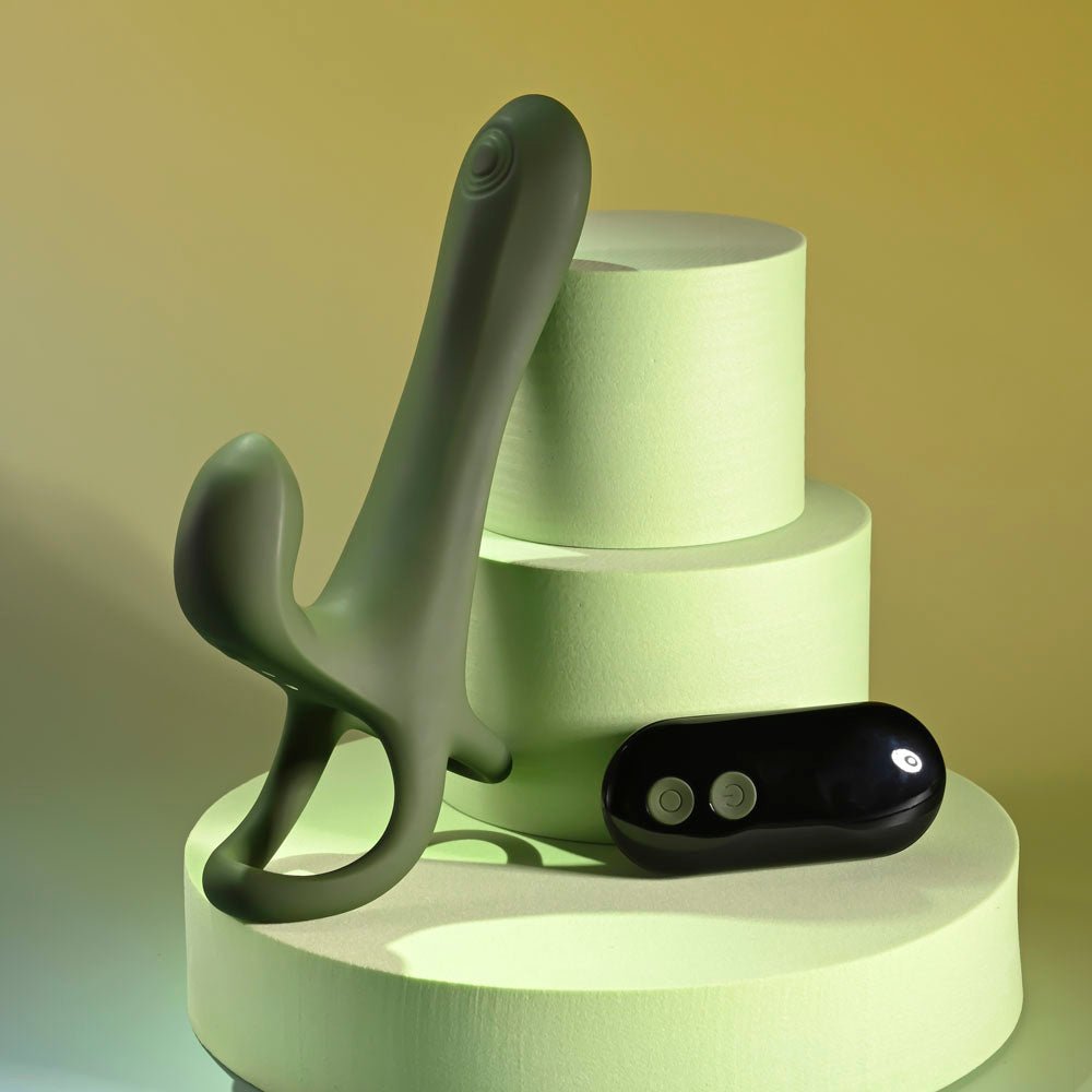 Zero Tolerance STRAP, TAP & GO - Green USB Rechargeable Vibrating & Tapping Penis Sleeve with Wireless Remote – Sex toys NZ by Naughtyhut. Discreet delivery nationwide.