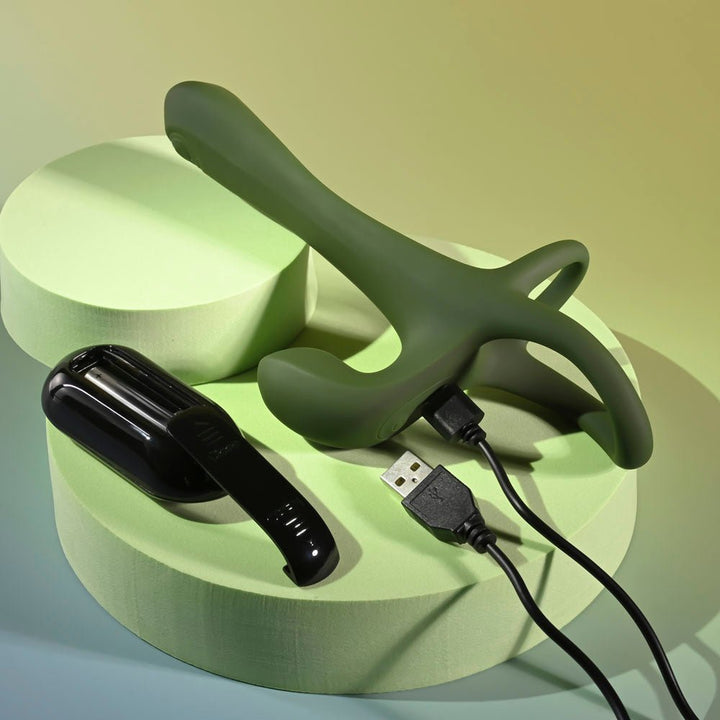 Zero Tolerance STRAP, TAP & GO - Green USB Rechargeable Vibrating & Tapping Penis Sleeve with Wireless Remote – Sex toys NZ by Naughtyhut. Discreet delivery nationwide.