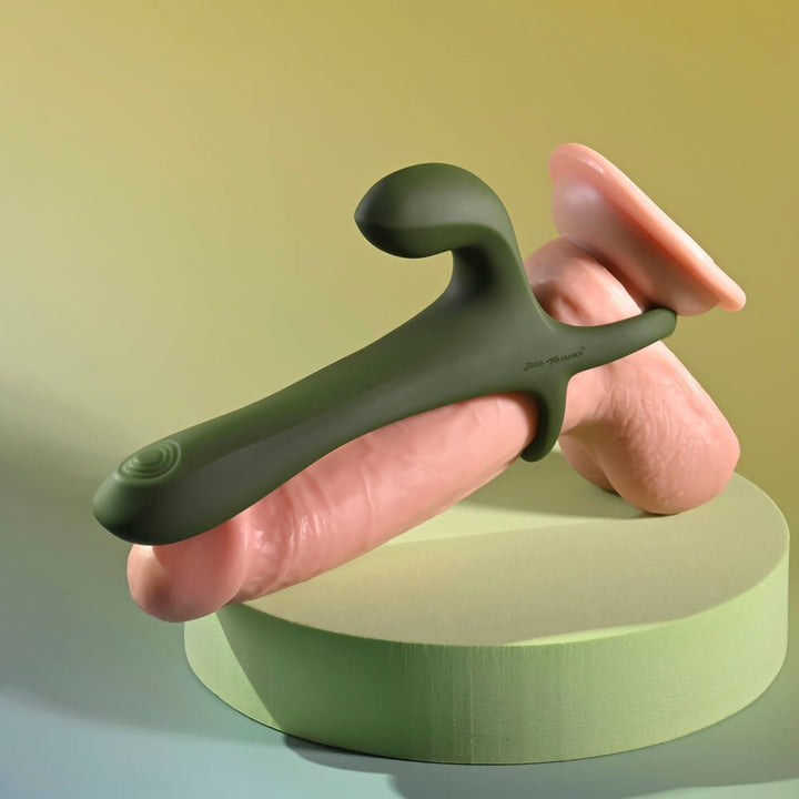 Zero Tolerance STRAP, TAP & GO - Green USB Rechargeable Vibrating & Tapping Penis Sleeve with Wireless Remote – Sex toys NZ by Naughtyhut. Discreet delivery nationwide.