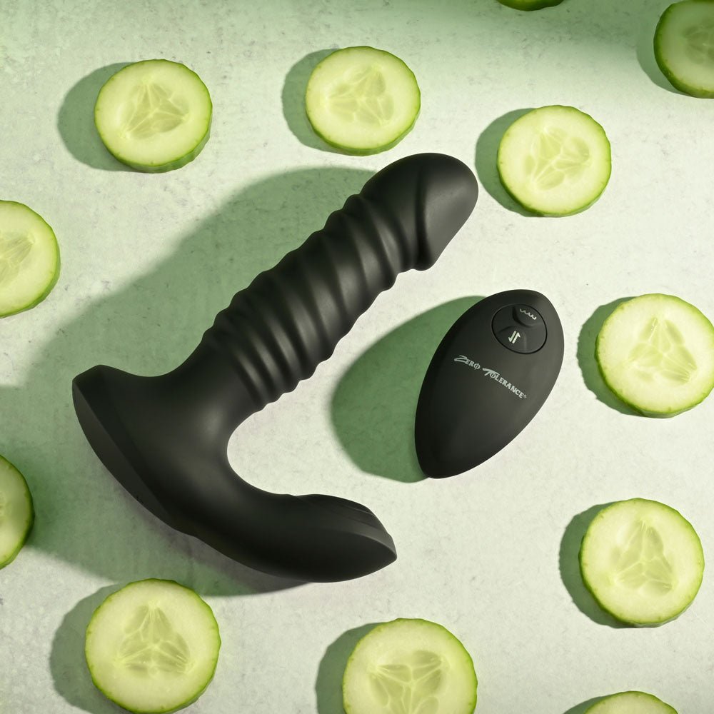 Buy Zero Tolerance STRIKER - Black 16.4 cm USB Rechargeable Thrusting Anal Vibrator with Wireless Remote Control at NZ’s Mega Adult Toys Store. Discover premium sex toys with discreet shipping at the best price in NZ