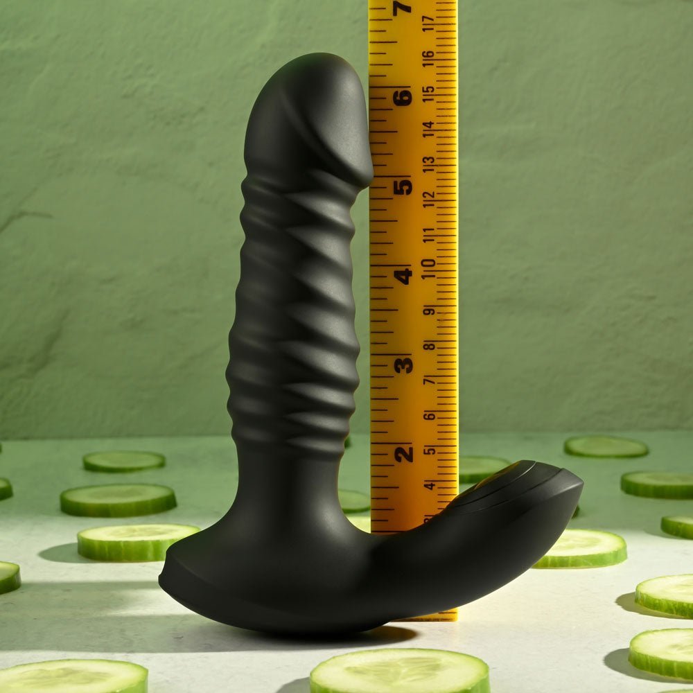 Zero Tolerance STRIKER - Black 16.4 cm USB Rechargeable Thrusting Anal Vibrator with Wireless Remote Control – Sex toys NZ by Naughtyhut. Discreet delivery nationwide.