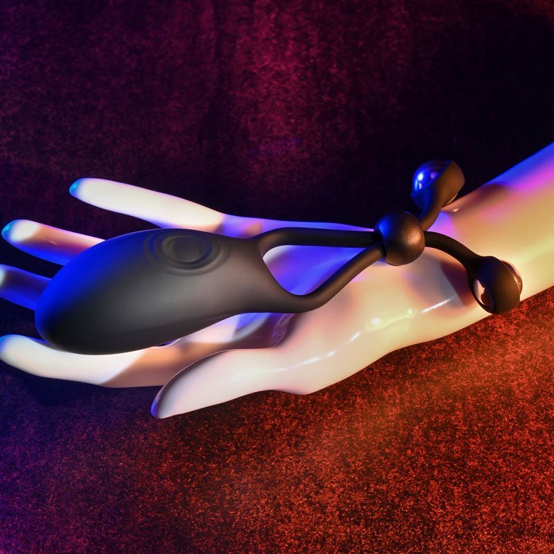 Zero Tolerance THE BIG BANG - Black USB Rechargeable Vibrating Lasso Cock Ring – Sex toys NZ by Naughtyhut. Discreet delivery nationwide.