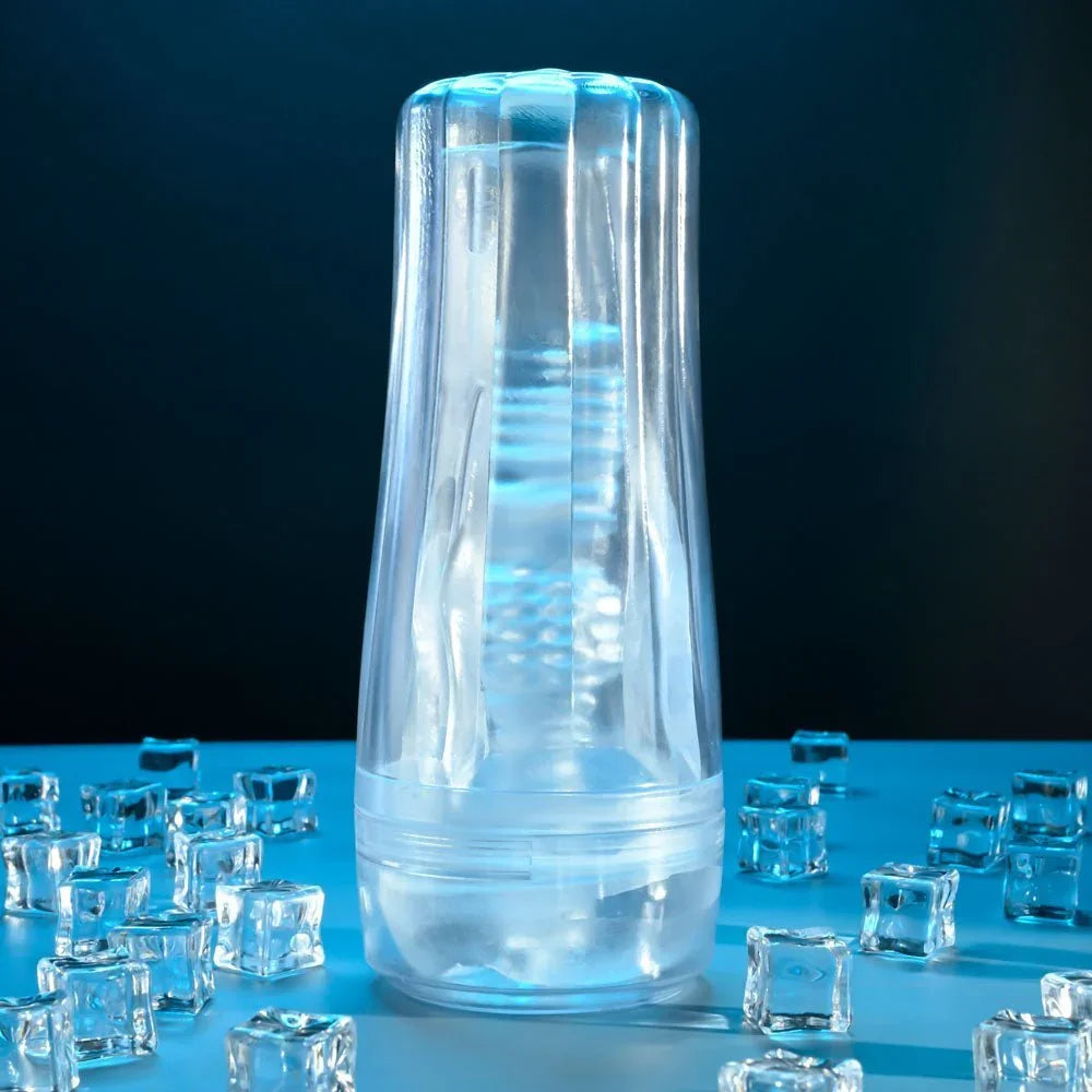 The Clear Choice standing upright with its cap fitted against a dark backdrop
