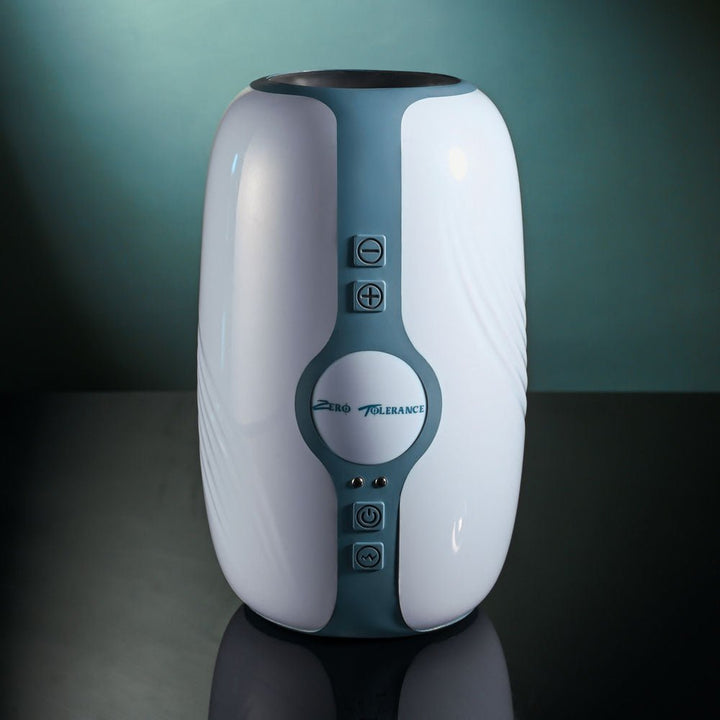 Buy Zero Tolerance TOUCHDOWN - White 15 cm USB Rechargeable Vibrating & Tightening Stroker – Naughtyhut NZ sex toys online. Discreet delivery & top brands.