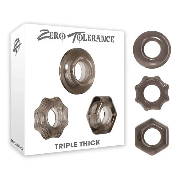 Zero Tolerance Triple Thick - Smoke Cock Rings - Set of 3 – Sex toys NZ by Naughtyhut. Discreet delivery nationwide.