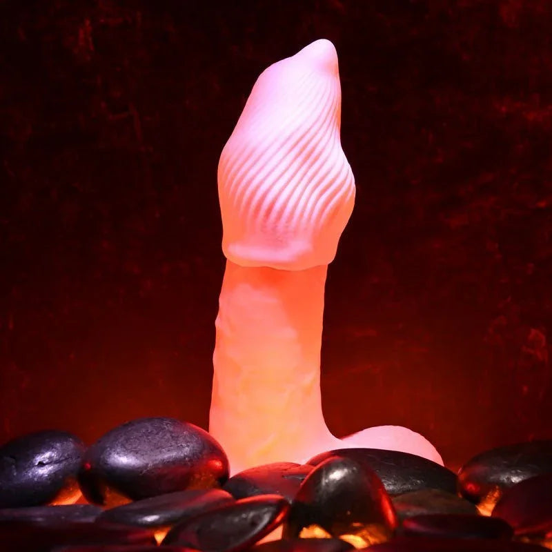 Vesuvius stroker stretched over a demo shaft to show how it fits