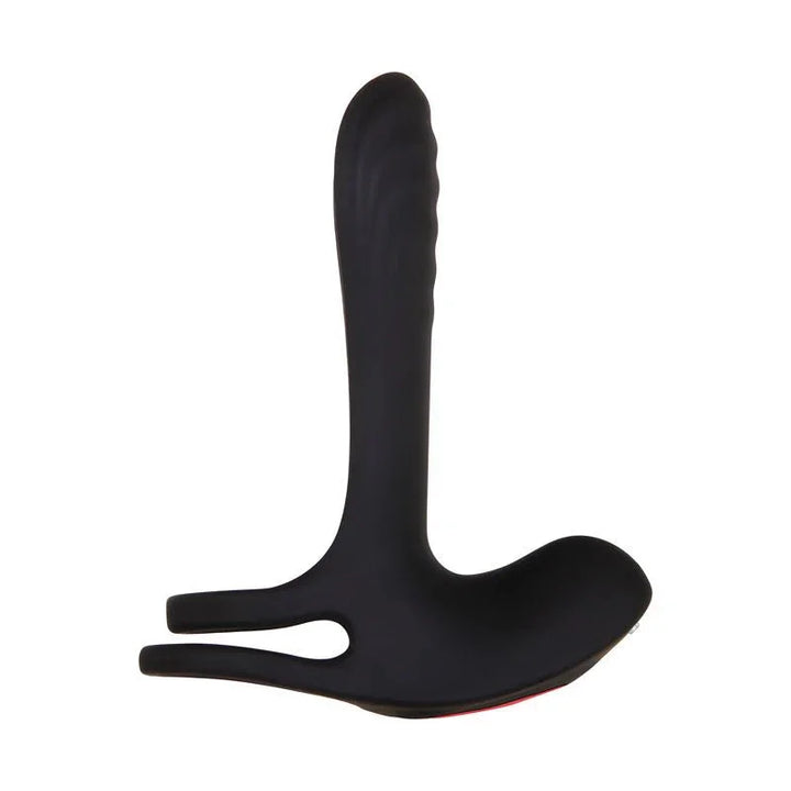 The black Girth Enhancer sleeve alone, showing the ribbed shaft and ring