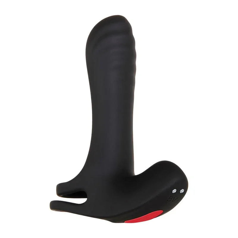 Girth Enhancer angled from the base, textured shaft and red control strip