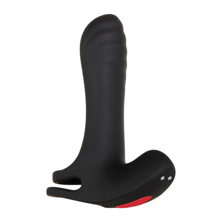 Girth Enhancer angled from the base, textured shaft and red control strip