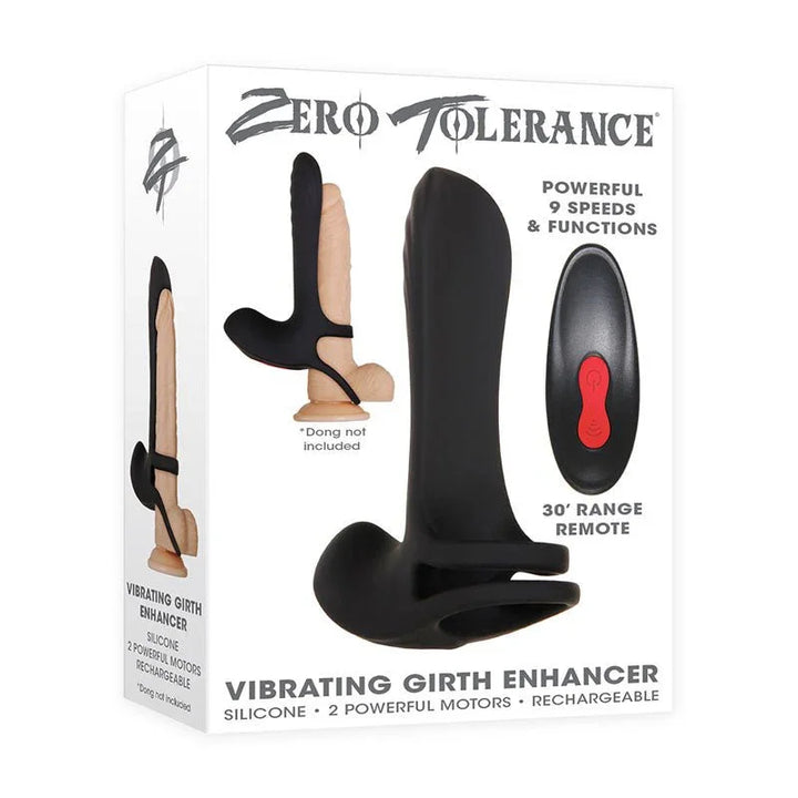 Zero Tolerance Vibrating Girth Enhancer retail box with the remote shown