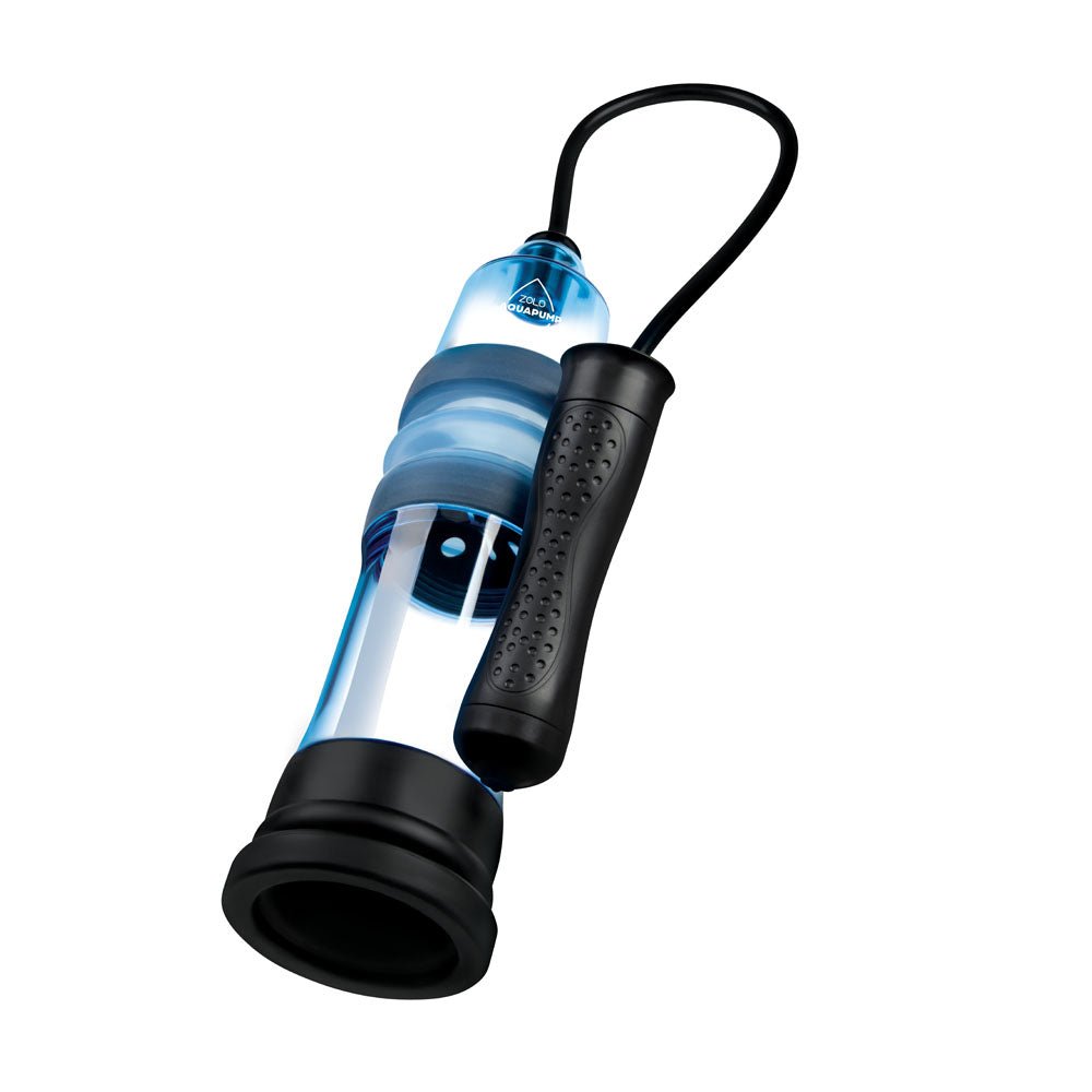 Buy Zolo Aquapump Compact Auto - Blue Auto Water Penis Pump – Naughtyhut NZ sex toys online. Discreet delivery & top brands.