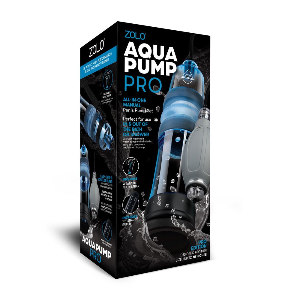 Buy Zolo Aquapump Pro - Blue Water Penis Pump – Naughtyhut NZ sex toys online. Discreet delivery & top brands.