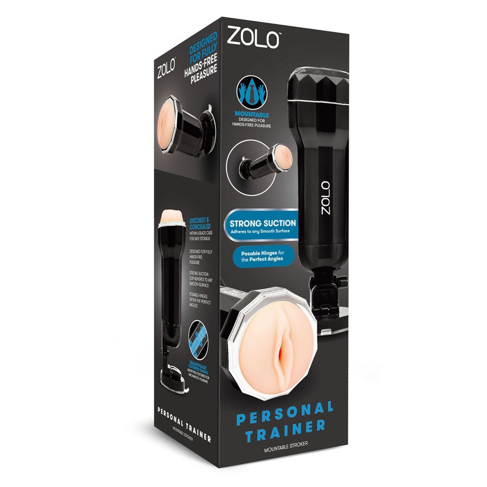 Zolo Personal Trainer - Flesh Vagina Stroker with Suction Mount – Sex toys NZ by Naughtyhut. Discreet delivery nationwide.