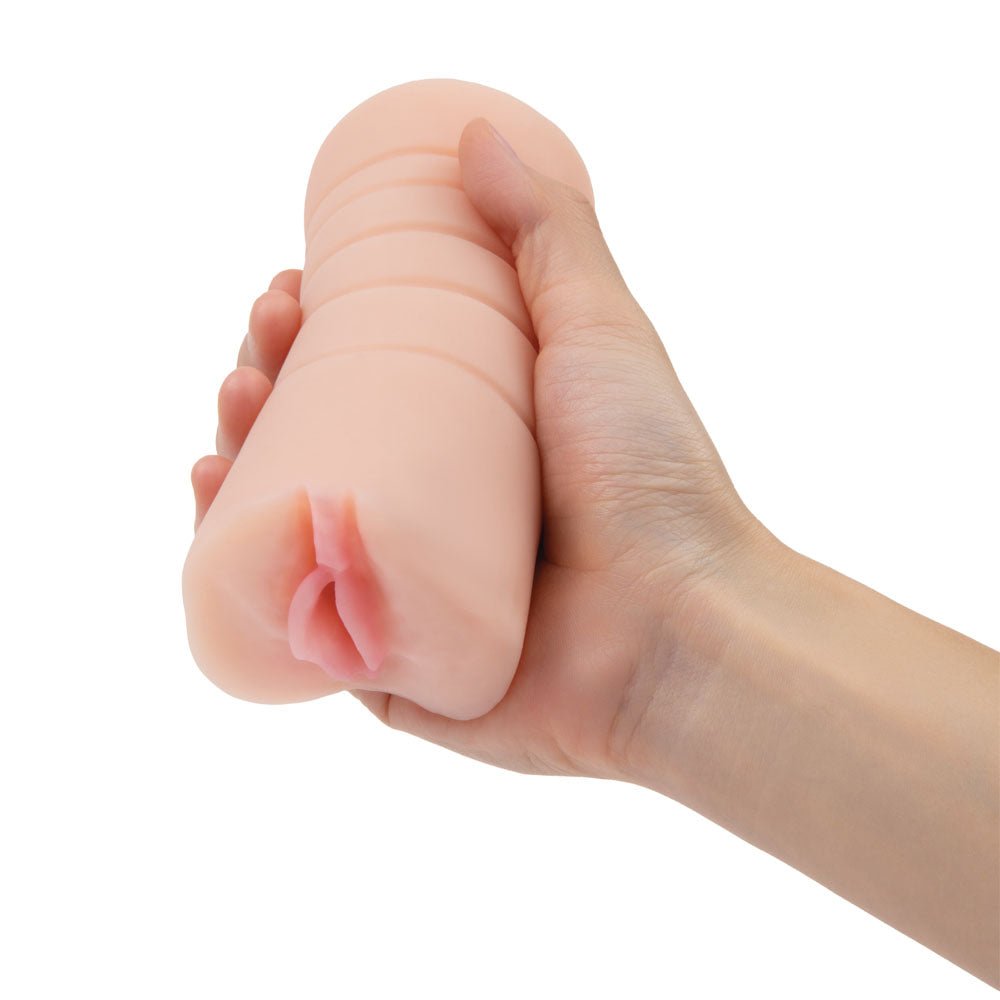 Zolo Stroke Off Vibrating Pussy Stroker - Flesh Vibrating Vagina Stroker – Sex toys NZ by Naughtyhut. Discreet delivery nationwide.