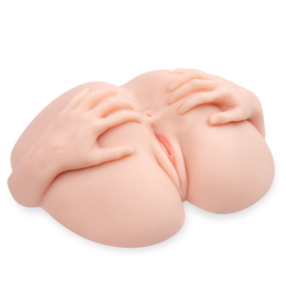 Zolo Stroke Off Vibrating Spread Wide Pussy & Ass - Flesh Lifesize Vibrating Doggy Style Masturbator – Sex toys NZ by Naughtyhut. Discreet delivery nationwide.