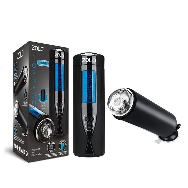 Buy Zolo Tornado - USB Rechargeable Auto Masturbator – Naughtyhut NZ sex toys online. Discreet delivery & top brands.